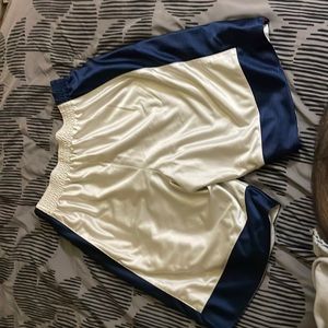 Nike white and blue basketball shorts